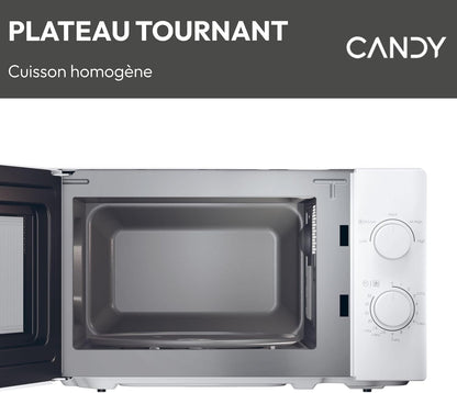 Idea CMW20SMW Four Micro-Ondes 700 W 20L , Fonction Décongélation, Plateau Tournant, Blanc