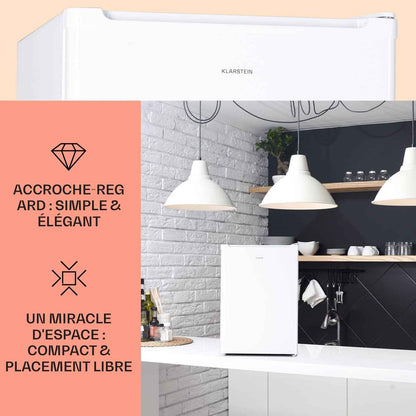Mini Frigo De Chambre De 67L Pour Boissons Et Bieres, Petit Frigo Silencieux, Mini Bar Intérieur/Ext, Petit Refrigerateur Camping, Stockage De Vins, Cosmetique, Étagères Réglables, 5-14°C