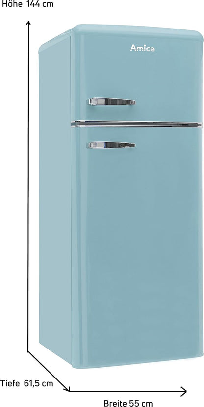 Amica KGC 15632 T Réfrigérateur-Congélateur Autoportante 208 L E Bleu