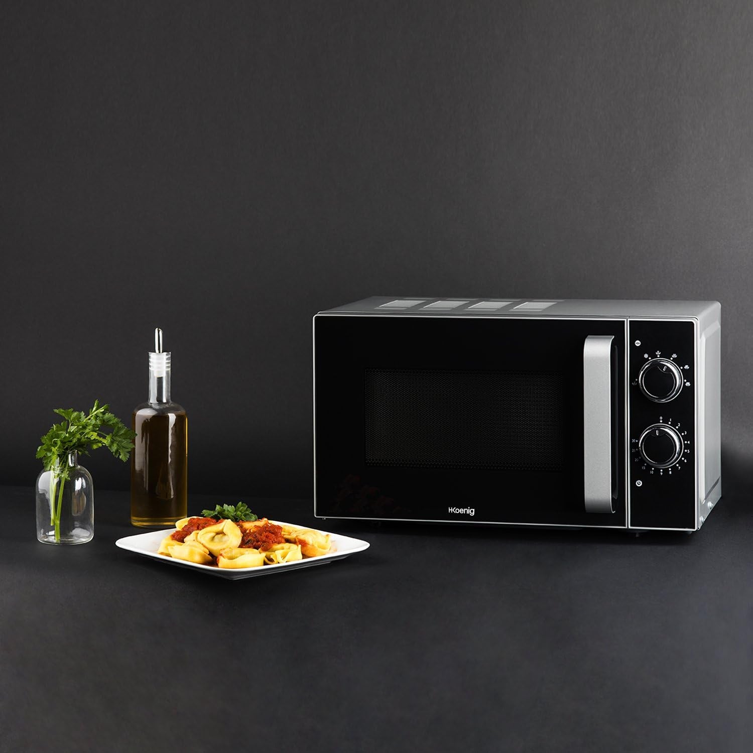 Micro-Ondes Compact Design 20L VIO4, Puissant 700W, Plateau Tournant 24,5Cm, Multifonction 5 Niveaux De Chauffe Et Fonction Décongélation, Minuterie Jusqu'À 30 Min, Rapide, Plan De Travail
