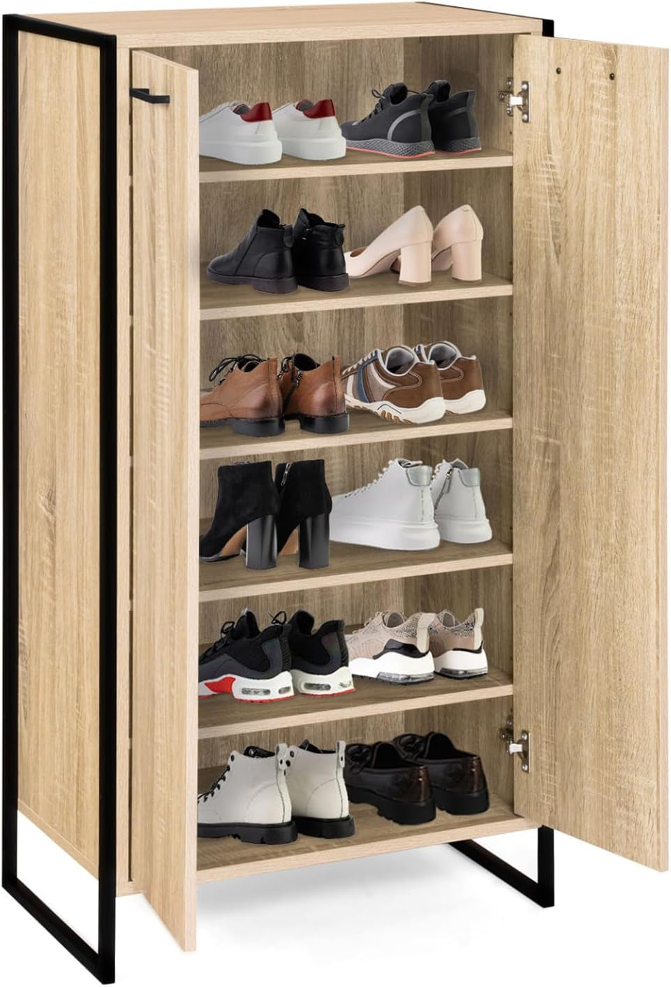 - Armoire À Chaussures 18 Paires Luis 2 Portes Design Industriel