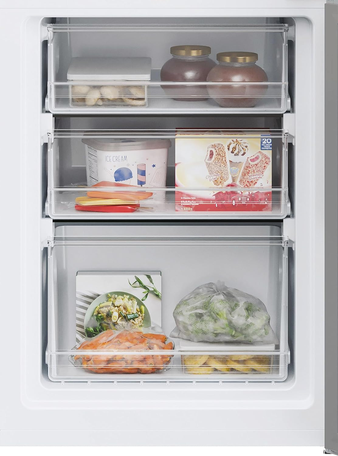 H-FRIDGE 300 HOCT3L517ES2 Frigo-Congélateur 2D Autonome, Technologie Low Frost, Fonction De Superrefroidissement, Affichage Électronique, Classe Énergétique E, Argent