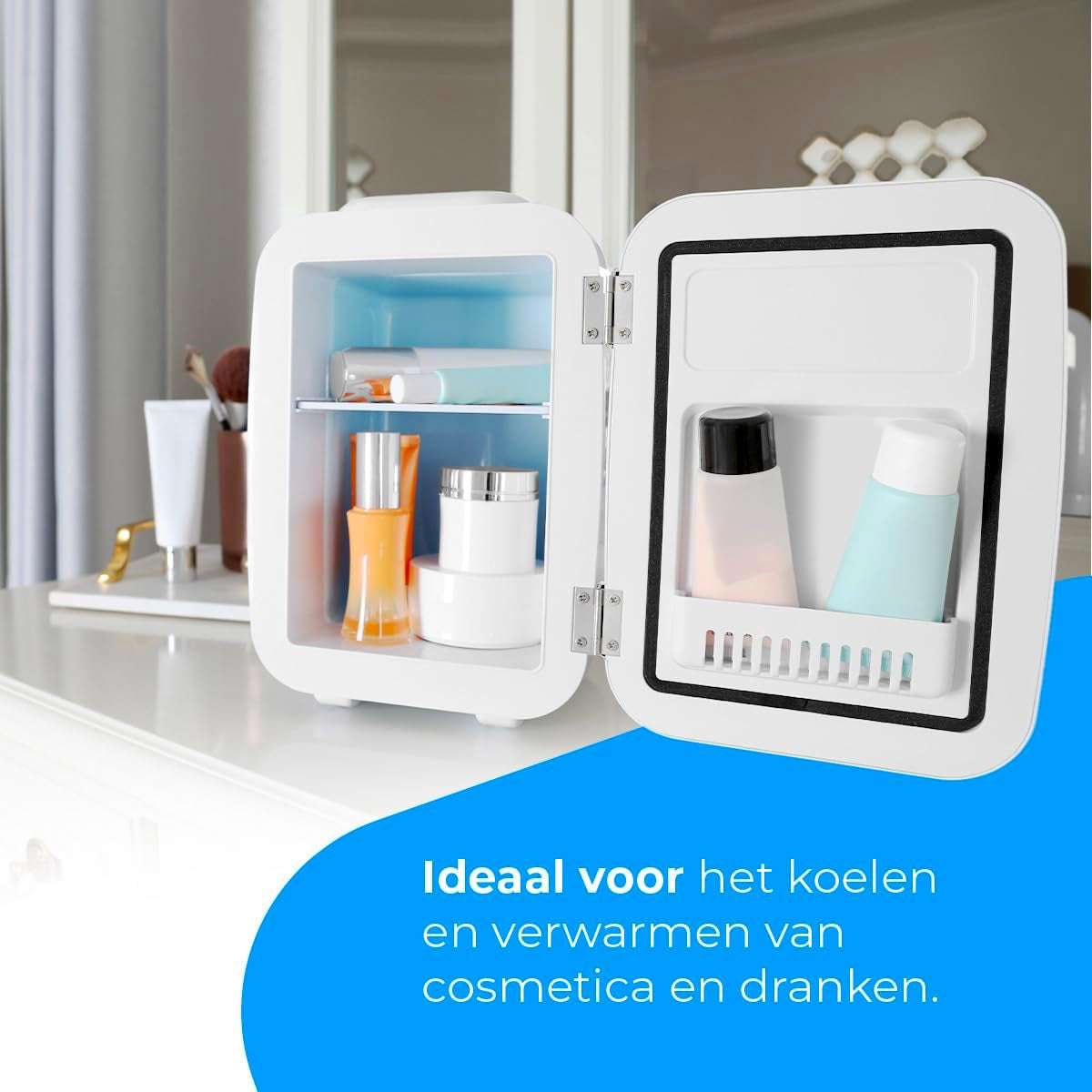 Mini Réfrigérateur Portable 4 Litres, Fonctionnement 12 V-220 V, Fonction De Refroidissement Et De Chauffage, Pour Cosmétiques Et Rafraîchissements