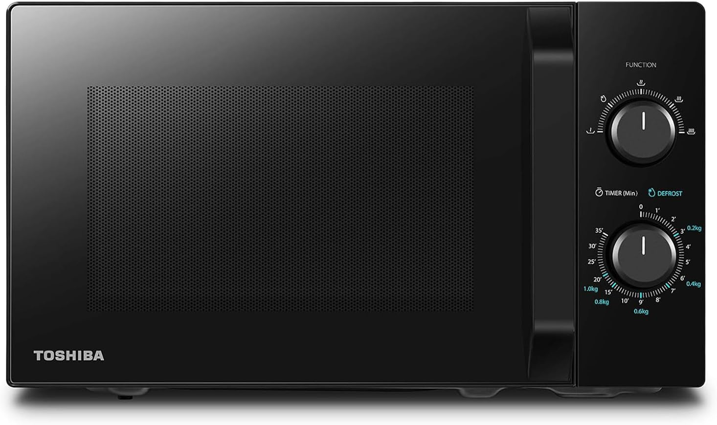 Micro-Ondes 20L MW2-MM20P(BK), Micro-Ondes Sur Pied, 800W, 5 Niveaux De Puissance, Avec Décongélation Facile, Éclairage LED À L'Intérieur, Noir