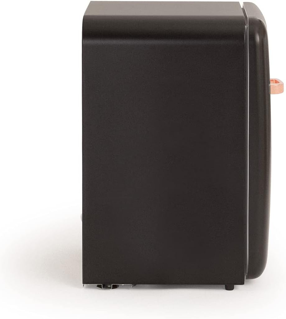 / RETRO FRIDGE 83.5 ROSE Gold/Réfrigérateur Noir Avec Poignée or Rose/Pratique Et Fonctionnel, Matériaux Résistants