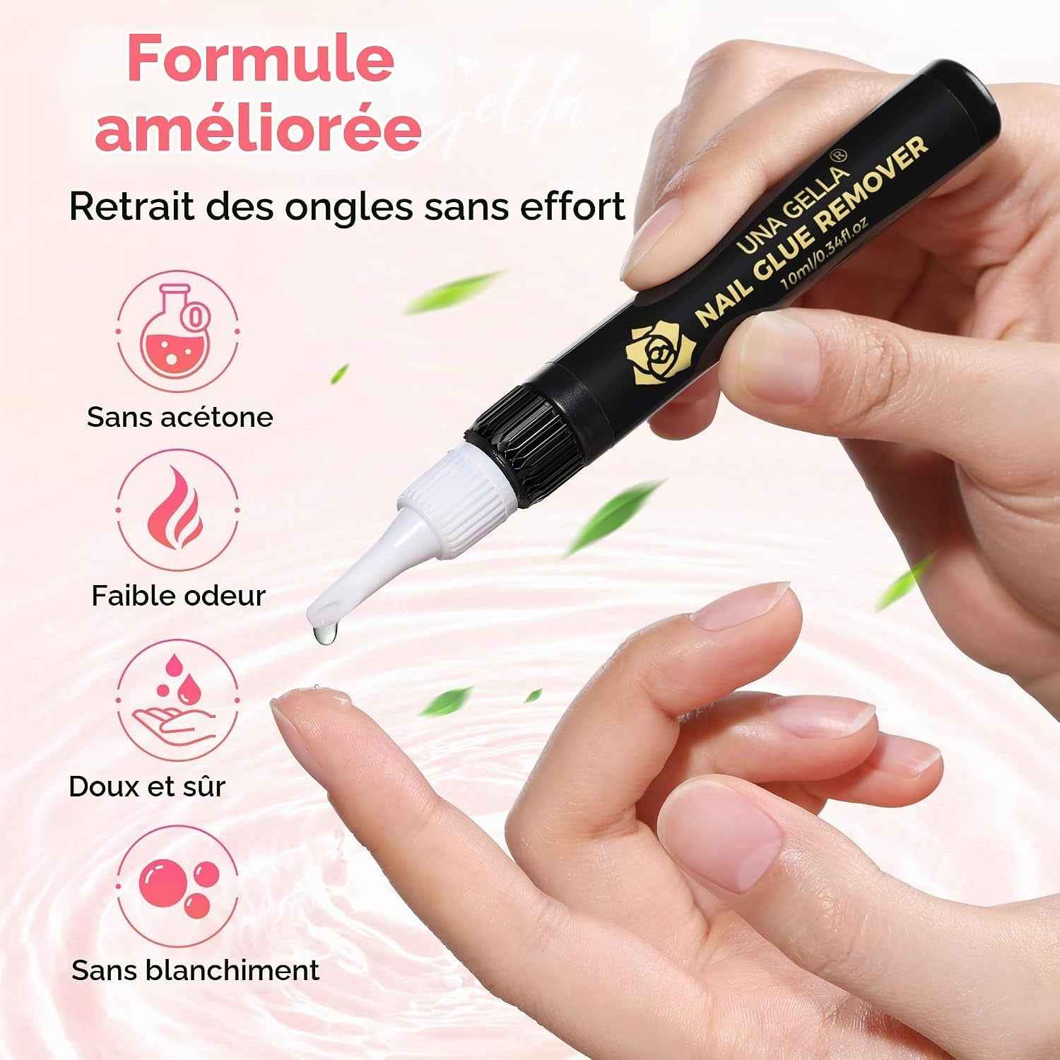 Colle Forte Pour Faux Ongles 15 Ml, 2 PCS Colle Ongle À Séchage Rapide, Sans Lampe UV, Kit Adhésif Pour Extension Acrylique Et DIY