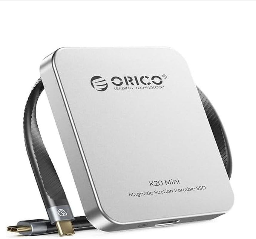 1To SSD Externe Magnétique, En Alliage D’Aluminium, Jusqu’À 460 Mo/S, Disque Dur Externe SSD, Extension De Stockage Pour Iphone 17 Pro Max, Smartphones USB‑C – K5MINI Argent