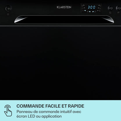 Mini Lave Vaisselle De 6 Couvert, Lave-Vaisselles Silencieux, 6 Programmes De Lavage, Petit Lave-Vaisselle De Table Compact, Lave Vaisselle Portable, Facile À Installer Pour Maison, Bureau