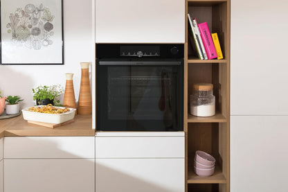 Optibake Advanced BSA 6747 A04BGWI Four Encastré/Wifi Connected / 77L / Air Chaud/Cataclean/Autobake/Touche/Extracteurs Télescopiques/Steamassist/Pizzamode 300°C/Noir
