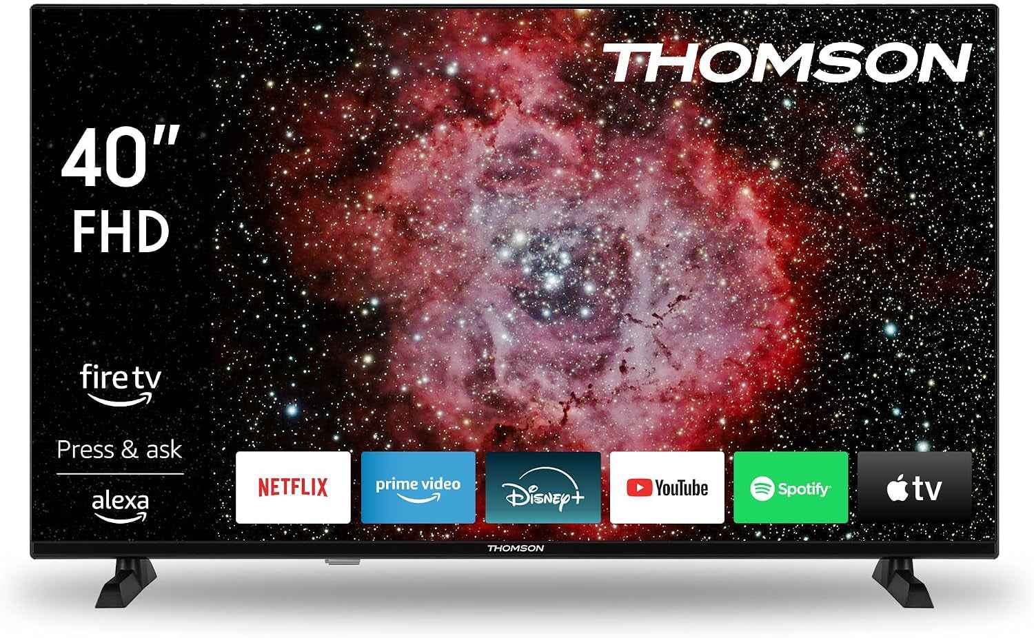 TV 40 Pouces (100 Cm) FHD Smart Fire TV, Commande Vocale Alexa, Triple Tuner (DVB-T/T2/C/S/S2), Dolby Audio, DTS Virtual:X, HDR10, Airplay, Wifi, Bluetooth, HDMI- 40FF2S34