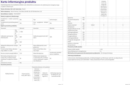 Réfrigérateurs Combinés 267L Froid Statique  54.1Cm E, KIV86VSE0