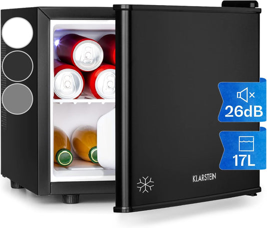 Mini Frigo De Chambre Pour Boissons, Petit Frigo Silencieux, Mini Bar Intérieur, Bières, Vins, Petit Refrigerateur Camping, 3 Niveaux De Refroidissement, Frigo Cosmetique, 0-15°C, 17L