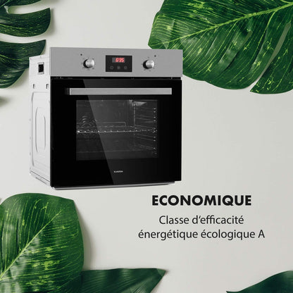 Kalahari - Four Encastrable, Électrique, Volume 68L, Classe D'Efficacité Énergétique A, 59,5 Cm, Plage De Température : 50-250°C, 7 Fonctions, 5 Inserts, Sécurité Enfant - Noir Cosmos