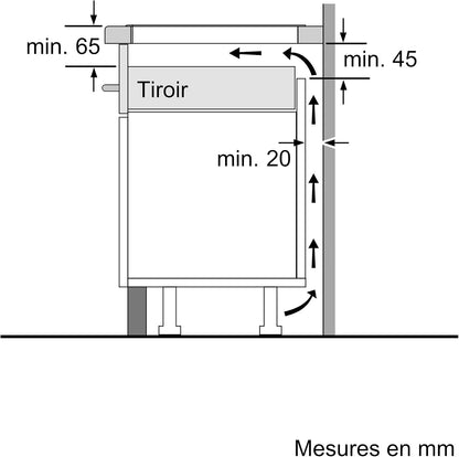 Bosch PUE611BB5E Série 4 - Plaque Induction, Touch Select | 60 Cm, Noir, 4 Foyers, Timer Avec Fonction Arrêt, 17 Niveaux De Réglage De La Puissance
