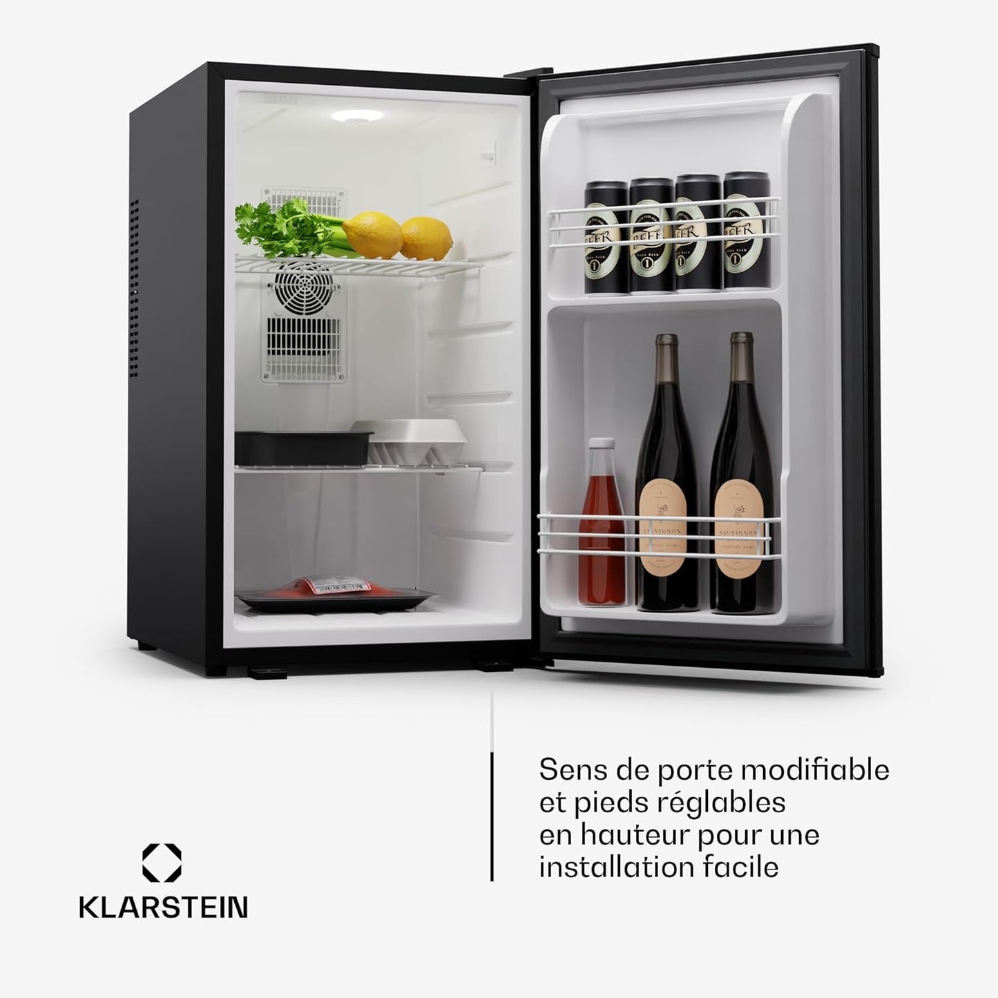 Mini Frigo Et Congelateur De Chambre De 68L, Snacks, Boissons, Petit Frigo Top Silencieux, Mini Bar, Petit Réfrigérateur Camping, Mini Frigo Cosmetique, Refrigerateur Avec Étagères Réglables