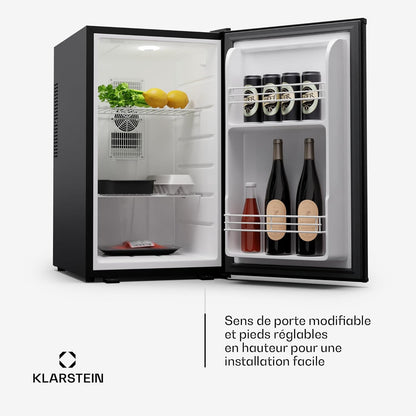 Mini Frigo Et Congelateur De Chambre De 68L, Snacks, Boissons, Petit Frigo Top Silencieux, Mini Bar, Petit Réfrigérateur Camping, Mini Frigo Cosmetique, Refrigerateur Avec Étagères Réglables