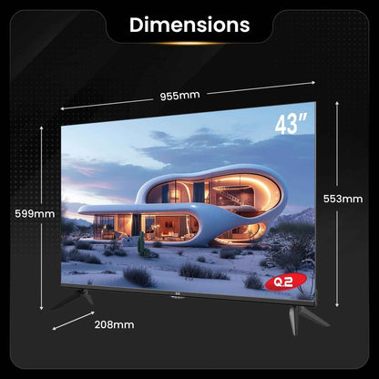 Téléviseur Intelligent 43" 4K UHD LED – Smart TV Avec Webos, HDR, Wi-Fi, Bluetooth.