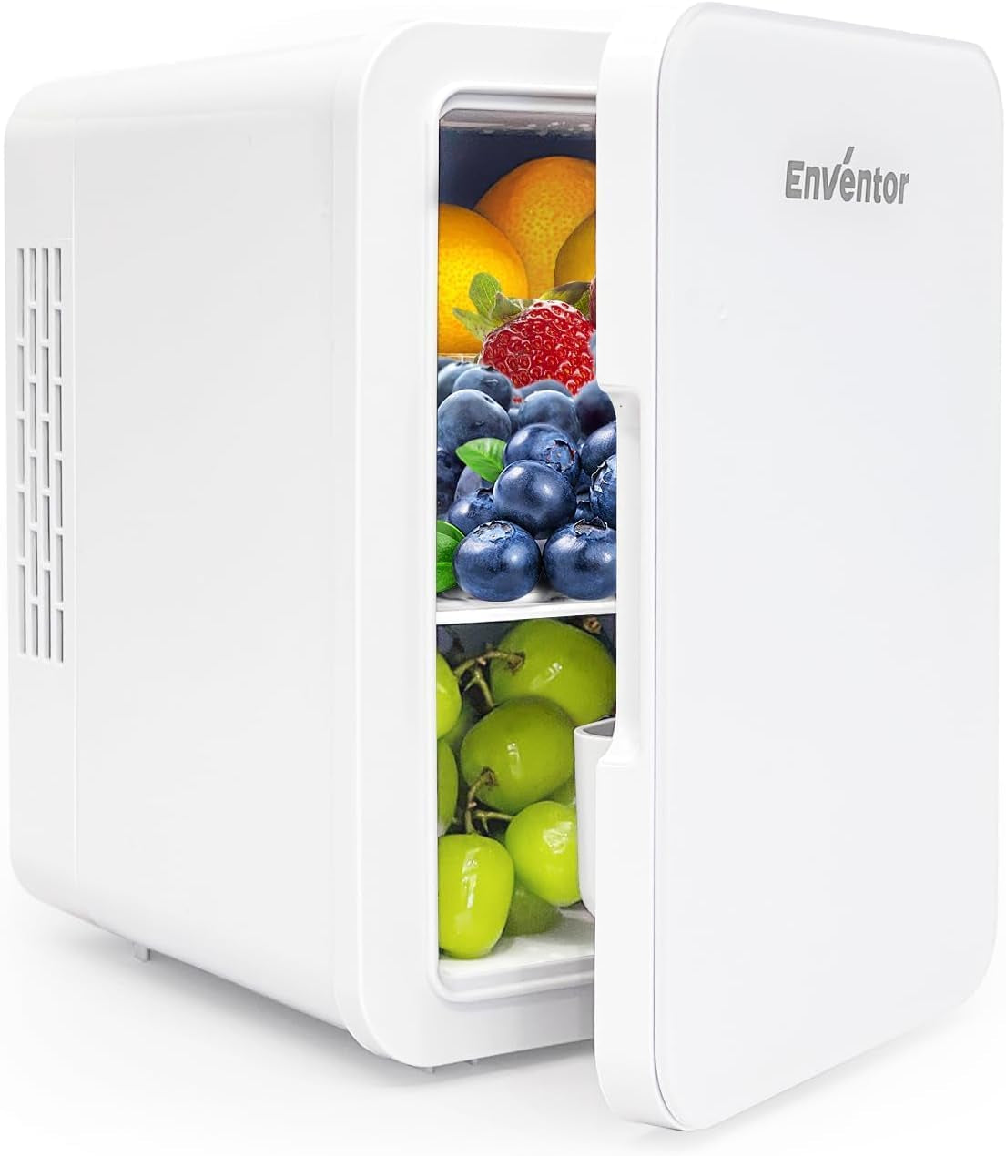 Mini Frigo 4 Litres, Petit Réfrigérateur Portable, 6 Canettes, Mini Réfrigérateurs Cosmétiques Pour Cooler and Warmer, Mini Petit Frigo Pour Chambre/Voiture/Voyage/Boissons, Blanc