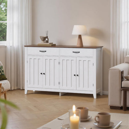 Buffet, Armoire Moderne Minimaliste À Grande Capacité, Armoire Multifonctionnelle De Cuisine Pour La Vaisselle, Adapté Pour Cuisine & Salon,120×40×89Cm,Retro