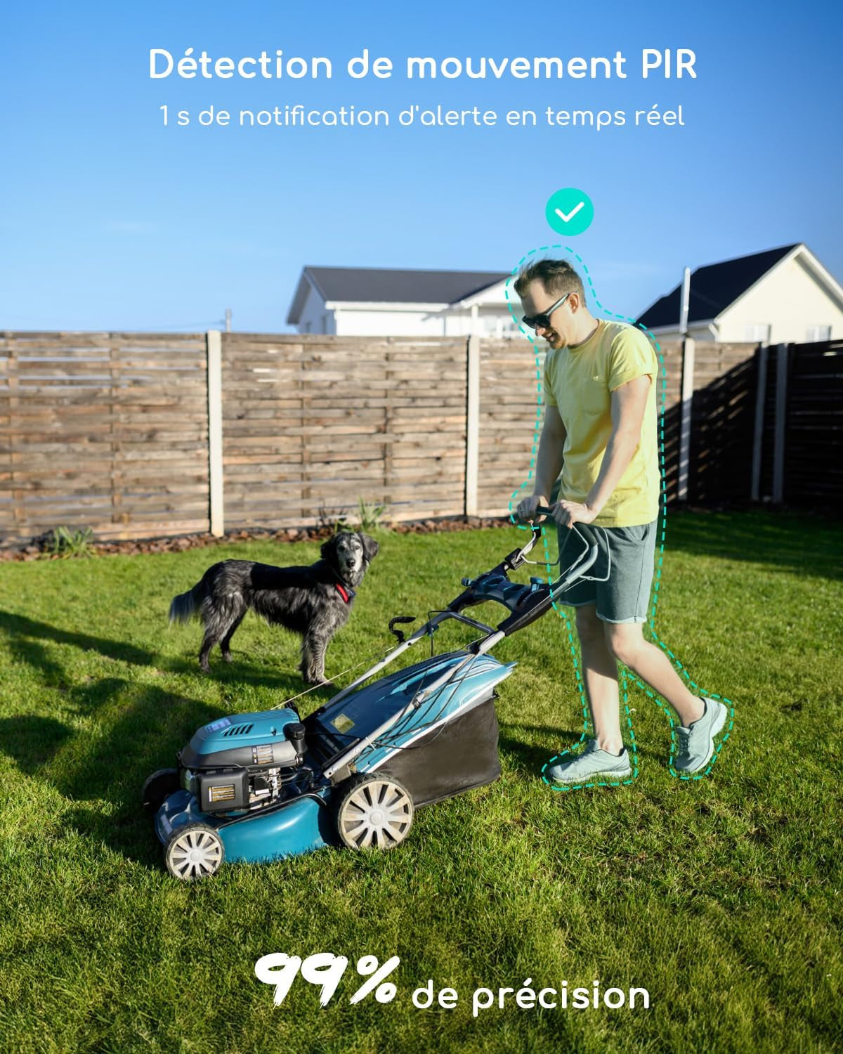 2K Camera Surveillance Wifi Exterieure Sans Fil, Caméra Solaire 3MP | 360° PTZ, Wi-Fi 6, Recharge Basse Luminosité, Détection PIR Intelligente, Appairage Bluetooth, 2.4 Ghz, IP66, 2 Paquets