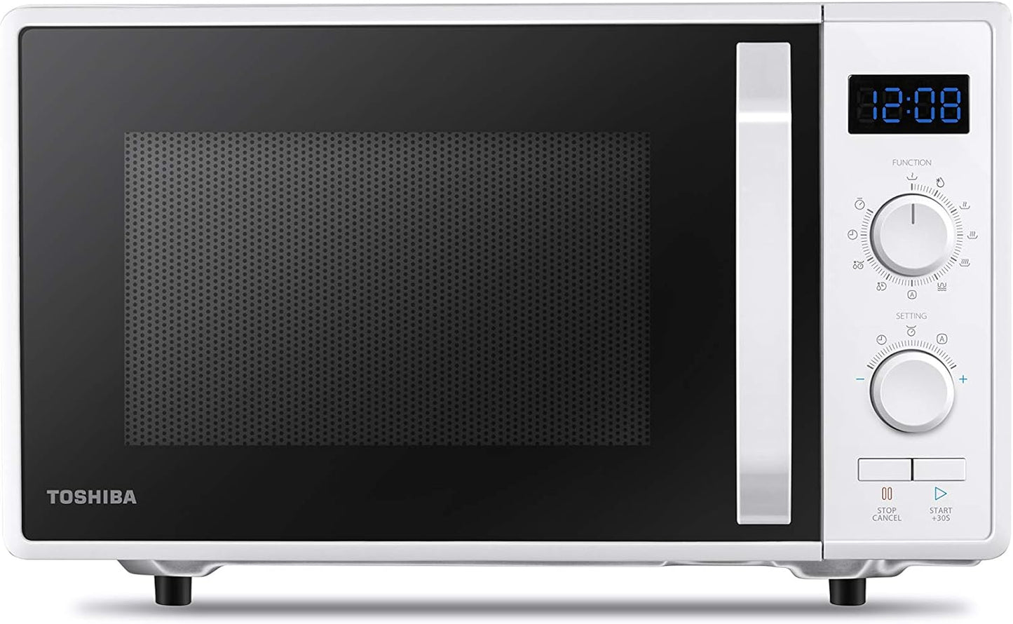 MW2-AG23P(WH) 3-En-1 Four À Micro-Ondes Avec Gril 1050 W Et Cuisson Combinée, 23 L, Plaque Tournante Avec Mémoire De Position, Minuteur, Lumières LED Intégrées, 900 W, Blanc