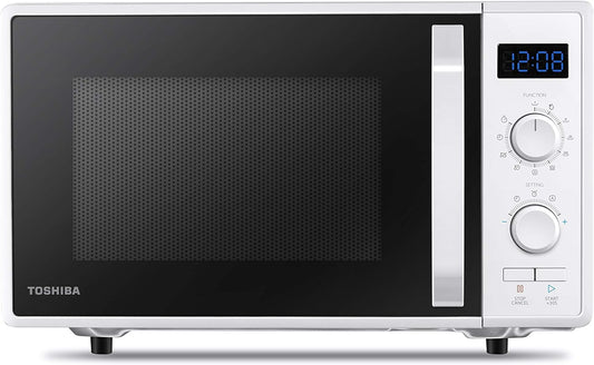 MW2-AG23P(WH) 3-En-1 Four À Micro-Ondes Avec Gril 1050 W Et Cuisson Combinée, 23 L, Plaque Tournante Avec Mémoire De Position, Minuteur, Lumières LED Intégrées, 900 W, Blanc