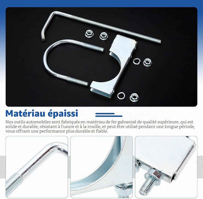1 Pince D'Échappement Universelle De 7,5 Cm Avec Suspension, Robuste Pour Tuyau D'Échappement De Voiture Et Camion (2,25 Pouces)