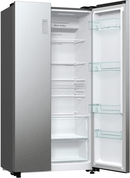 Hisense RS711N4ACE Frigo Américain a Encastrer/À Poser Acier Inoxydable 550 L A+
