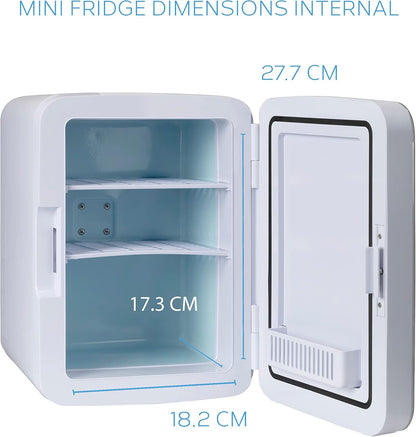 Body Escape Mini Réfrigérateur Pour Soins De La Peau Et Maquillage - Mini Réfrigérateurs Beauté À Porte En Verre - Réfrigérateur Portable, Compact, Et Silencieux Pour Le Maquillage - 10L - Rose