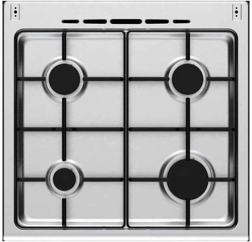 Cuisiniere Gaz  CECG60FCS1 - 4 Feux - L59,8 X P61 Xh83Cm- Silver