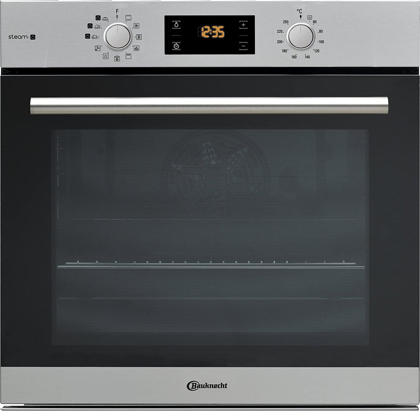 Bauknecht BAR2S K8 V2 in Four À Vapeur Avec Sortie De Four À 2 Positions/A+/71 L D'Espace De Cuisson Maxi/Air Chaud/Vapeur Douce Avec Ajout D'Humidité/Nettoyage Facile Avec Intérieur Smartclean, Acier