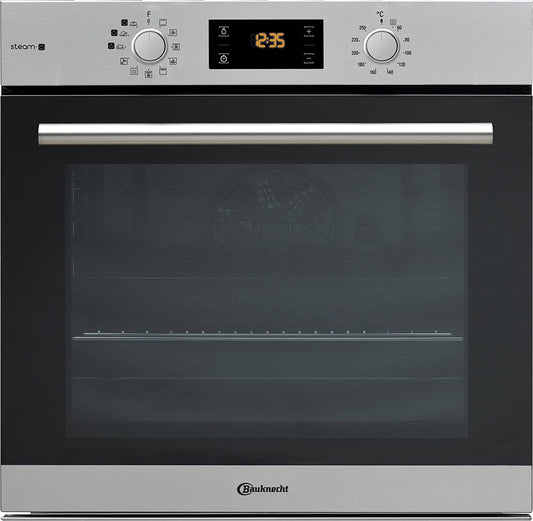 Bauknecht BAR2S K8 V2 in Four À Vapeur Avec Sortie De Four À 2 Positions/A+/71 L D'Espace De Cuisson Maxi/Air Chaud/Vapeur Douce Avec Ajout D'Humidité/Nettoyage Facile Avec Intérieur Smartclean, Acier