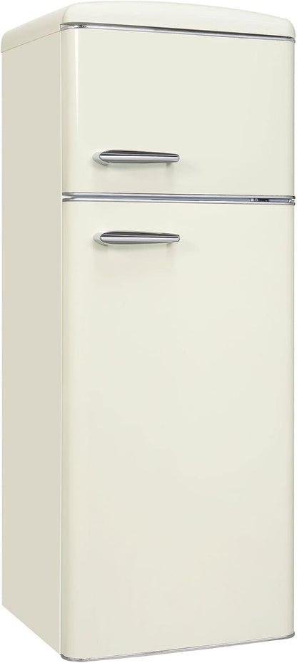 Exquisit RKGC270-45-H-160E Réfrigérateur Rétro Blanc Magnolia | Meuble Sur Pied | Volume 206 L | Blanc Magnolia