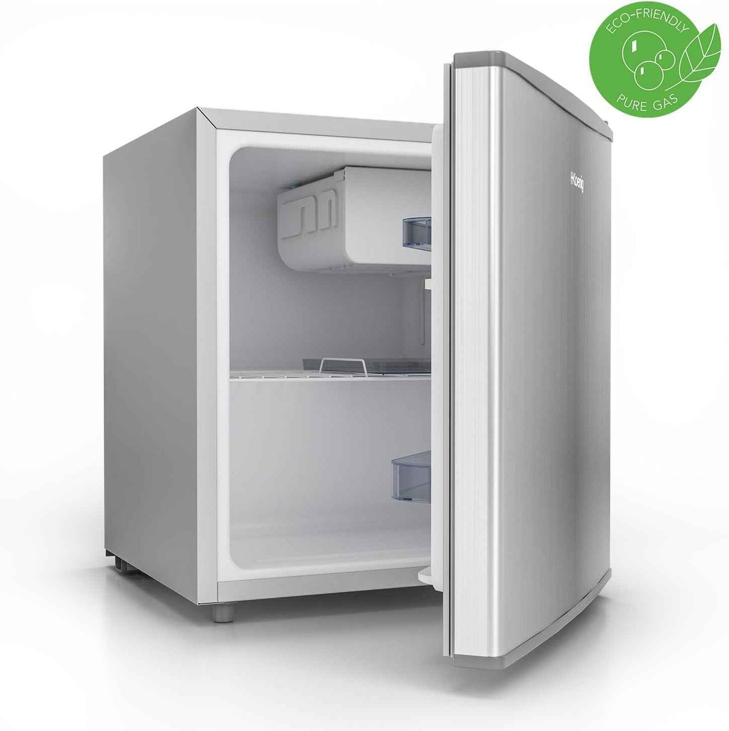 Mini Réfrigérateur Frigo FGX490 Gris, 45L Compact, Silencieux, Porte Réversible, Thermostat Réglable, Compartiment Glaçons 4L, Pieds Réglables, 39 Db