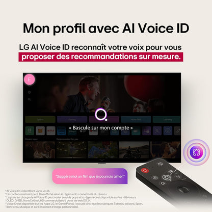 LG TV QNED AI 2025 | 55QNED8E | 55'' (139Cm) | 4K UHD | HDR10 | Webos 25 | Télécommade AI Magic Remote | Alexa, Google Assistant | Netflix Disney+ CANAL+ Prime Video | Airplay 2 | Luminosité Éclatante