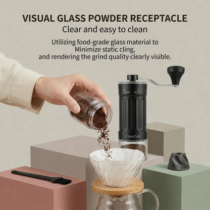 Moulin À Café Manuel Extérieur Réglable Avec Mécanisme Conique De Haute Précision En Céramique, Réglage À 40 Niveaux, Adapté Pour Aeropress, Pour over Et Moka.