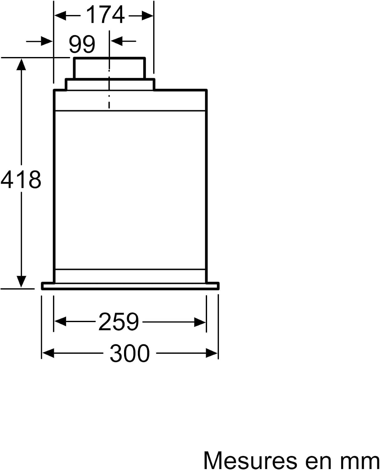 Bosch DHL575C - Groupe Filtrant - Série 6 - 4 Vitesses D'Aspiration Dont 1 Intensive - Eclairage LED - 252 W - 52 Cm - Inox
