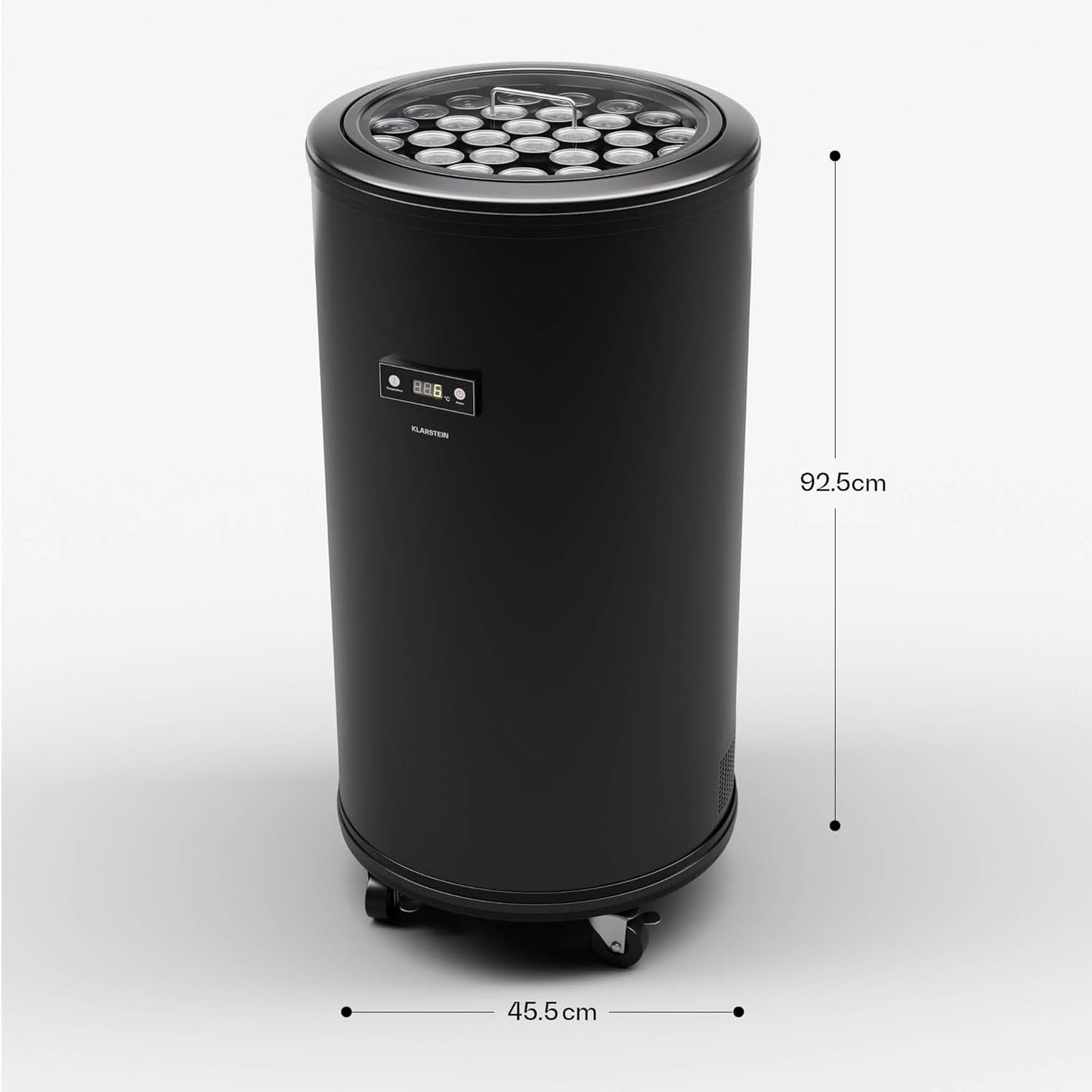 Beersafe L Réfrigérateur Avec Écran LED, Réfrigérateur De Chambre Inox, Réfrigérateur À Boissons Intérieur/Extérieur, Cave À Vin Pour Boissons, Réfrigérateur 70 L Avec Vue 360°, 0-16°C