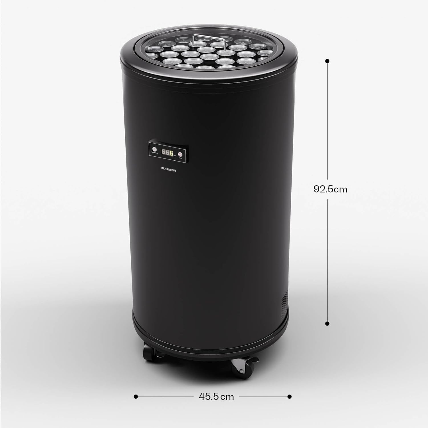Beersafe L Réfrigérateur Avec Écran LED, Réfrigérateur De Chambre Inox, Réfrigérateur À Boissons Intérieur/Extérieur, Cave À Vin Pour Boissons, Réfrigérateur 70 L Avec Vue 360°, 0-16°C