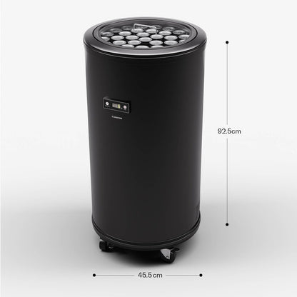 Beersafe L Réfrigérateur Avec Écran LED, Réfrigérateur De Chambre Inox, Réfrigérateur À Boissons Intérieur/Extérieur, Cave À Vin Pour Boissons, Réfrigérateur 70 L Avec Vue 360°, 0-16°C