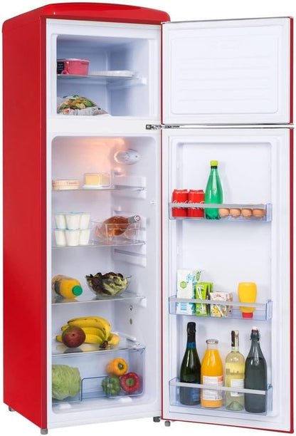 Réfrigérateur Retro Vintage Rouge 2 Portes RFDP246RRA++ 245L