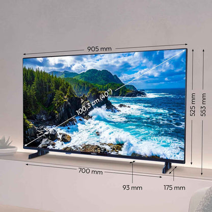 TV 40 Pouces Full HD (100,3 Cm) Television (Android TV, Smart TV, HDR, Prime Video, PVR, Bluetooth, MD 840100)