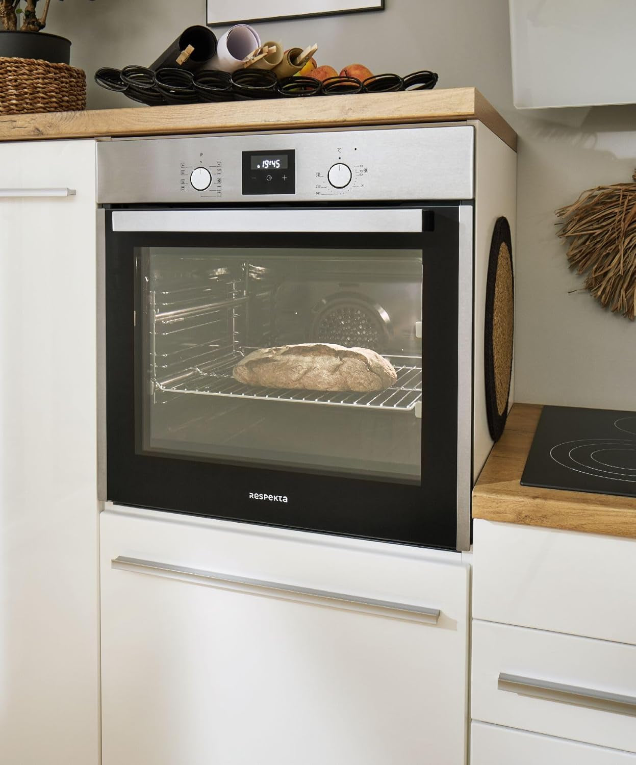 Respekta Four Encastrable Autonome / 8 Types De Chauffage/Temps LED Avec Commande Tactile/Volume De 60 Litres/Prise De Courant/Classe D'Efficacité Énergétique a / AB140-33