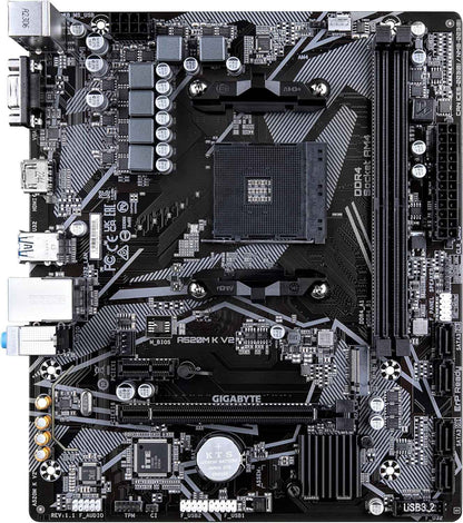 Carte Mère A520M K V2 - Prend En Charge Les Processeurs AMD Ryzen Série 5000 AM4, Jusqu'À 5100Mhz DDR4 (OC), Pcie Gen3 X4 M.2, LAN Gbe, USB 3.2 Gen 1