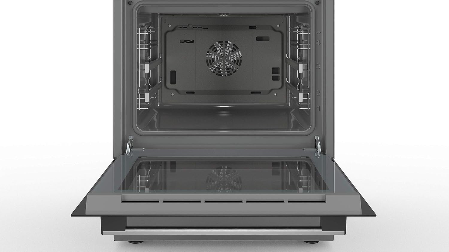 HKR39C250 Série 4 Cuisinière Électrique 60 Cm De Large, Ecoclean Direct, 3D Air Chaud Cuisson À 3 Niveaux, Contrôle De L'Écran LED, Zone De Cuisson Extensible Pour Grande Batterie De Cuisine