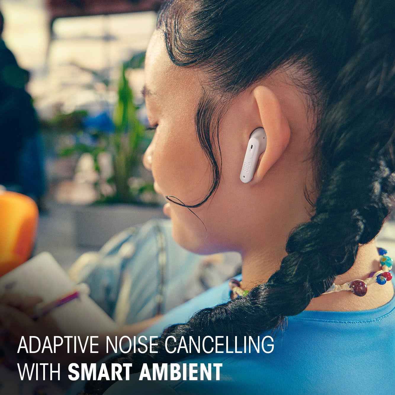 Tune Flex 2, Écouteurs Sans Fil Avec Réduction De Bruit, Blanc | Bluetooth 5.3, 48 Heures D'Autonomie, Étanchéité IP54 , Son Pure Bass De , Connexion Multipoint