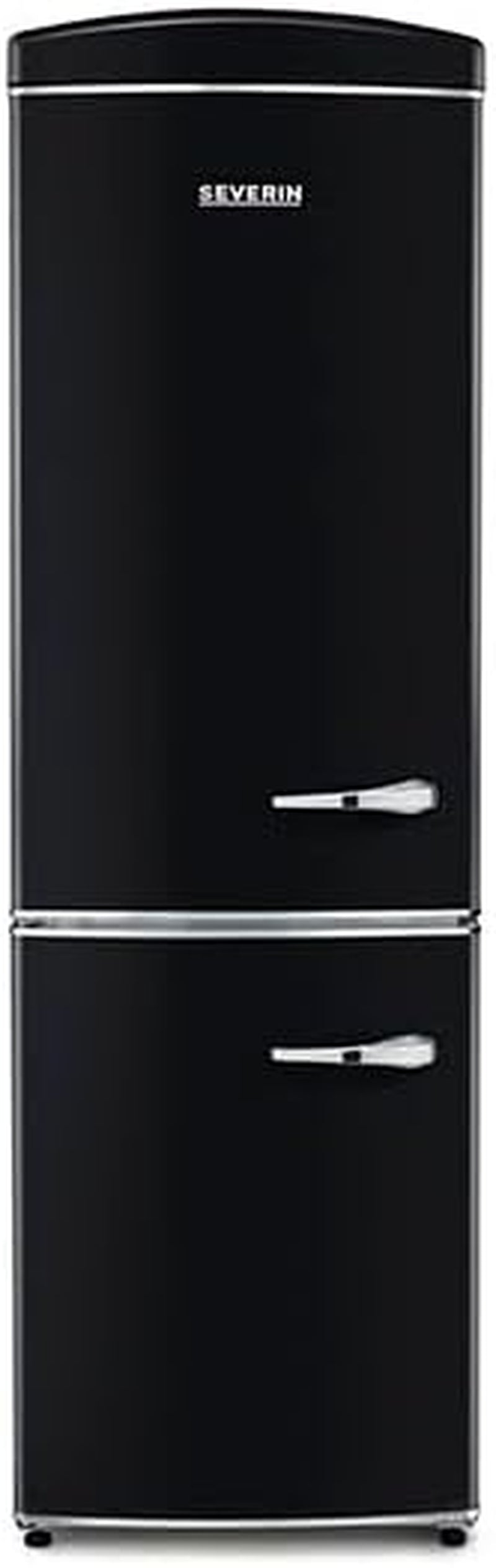 Réfrigérateur Congélateur Combiné Total Nofrost, Pose Libre, Largeur 60 Cm, 315 L, Classe E, Veggibox Inclus, Rétro, Noir, RKG 888