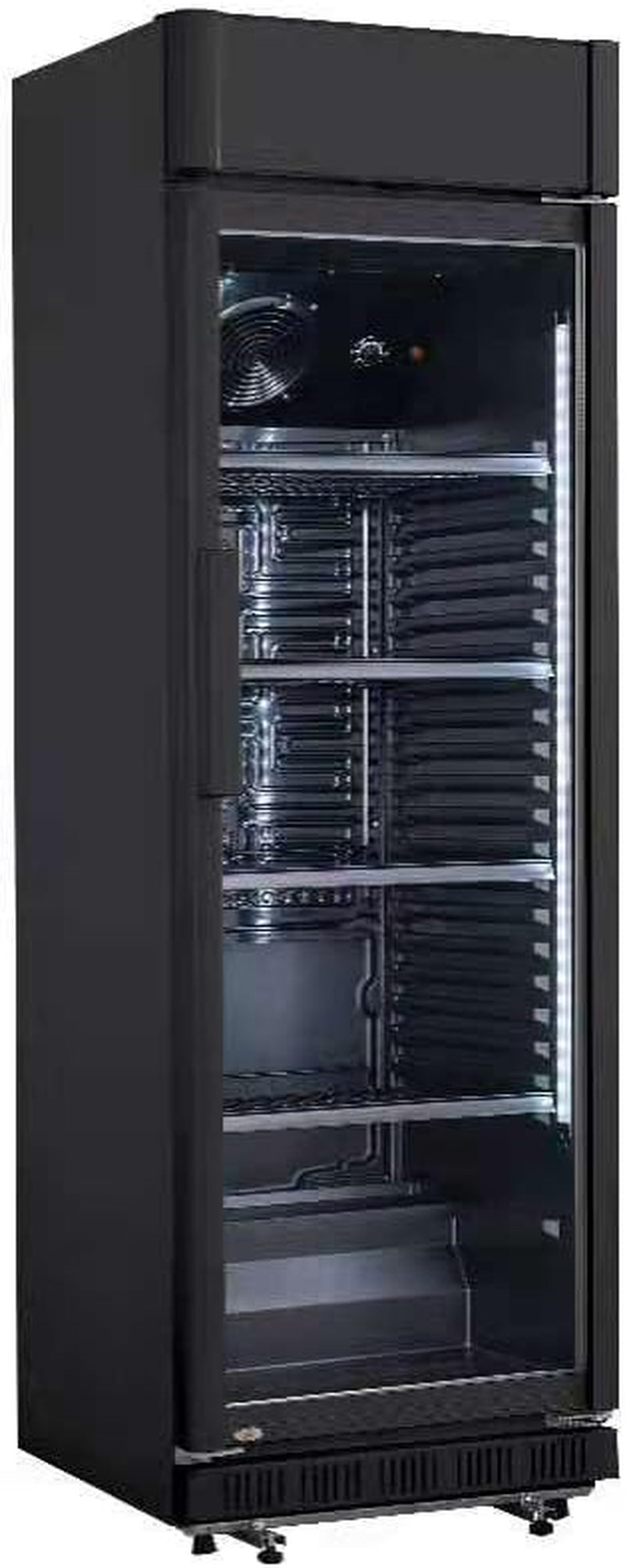 Réfrigérateur À Boissons/Frigo Vitré GSC2360CB, 62 X 64.6 X 193.5 Cm, 347 L, Froid Ventilé, 180 W, Avec Serrure, Noir