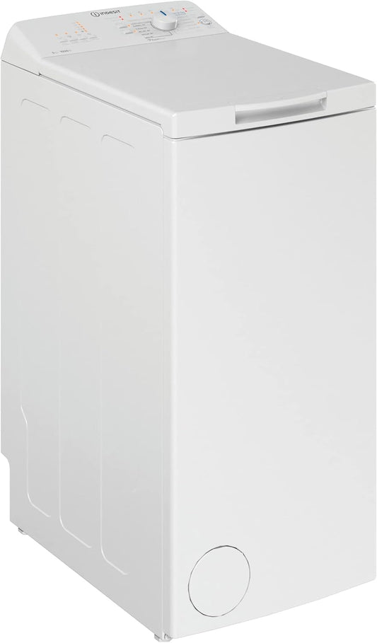 Indesit BTW L50300 IT/N - Machine À Laver Chargée Par Le Haut 5 Kg Libre Installation. Centrifugeuse 1000 Tours Par Minute. Largeur 40,0 Cm, Profondeur 60,0 Cm, Hauteur 90,0 Cm, Classe Énergétique D