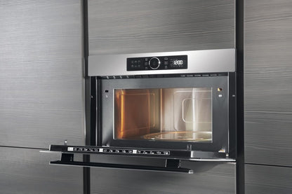 Whirlpool Micro Ondes Grill Encastrable AMW730IX - Integrable Inox - 31 Litres - 1000 W [Classe Énergétique B]